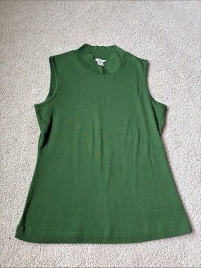 Christopher & Banks size S Sleeveless Mock Neck Women’s Top - Green 100% cotton